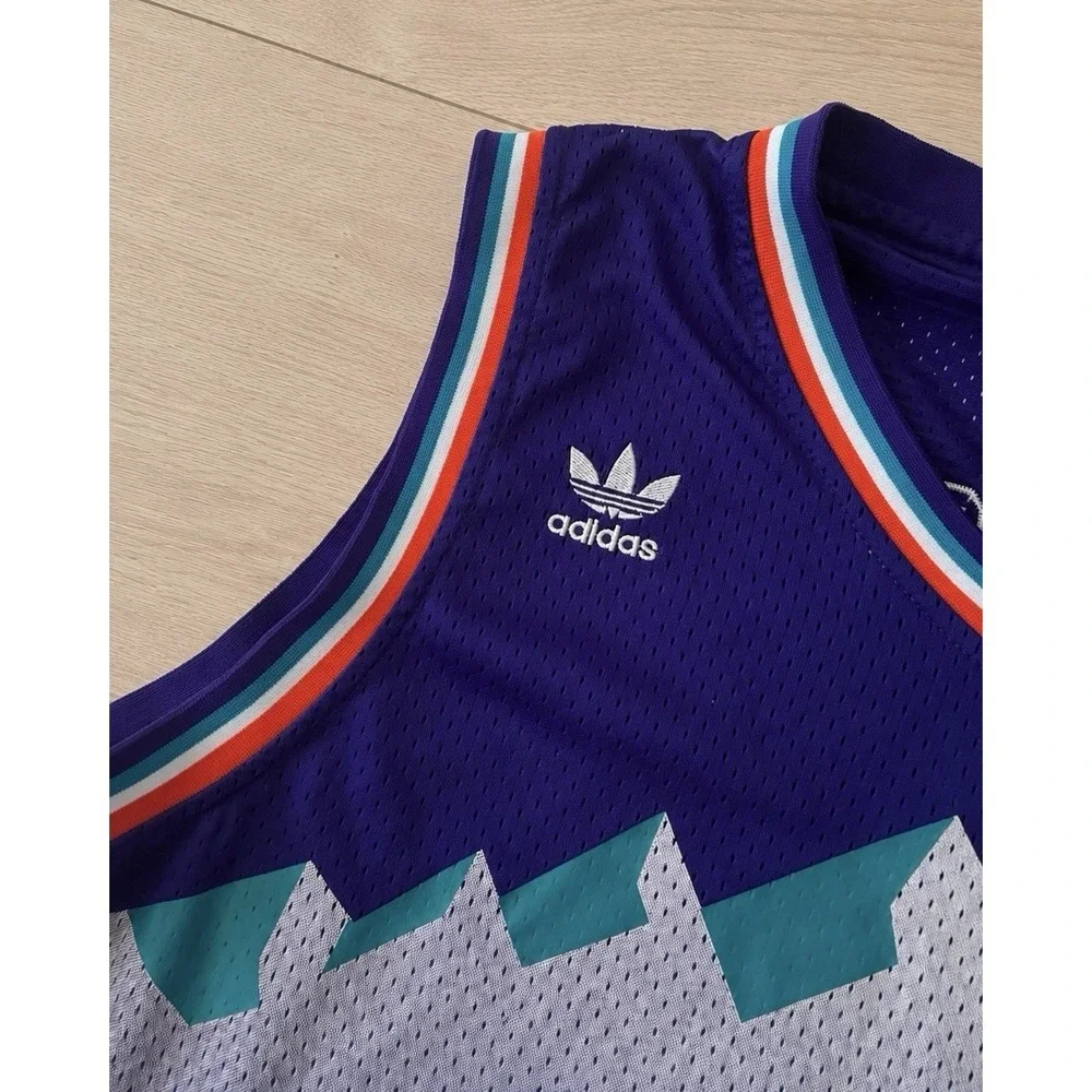 Karl Malone #32 Utah Jazz Hardwood Classics Adidas Jersey Men's Large L +2